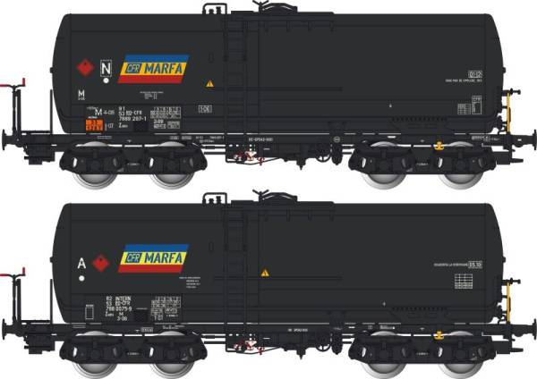 Albert Modell 700007 - Set Kesselwagen Zaes, RO-CFR